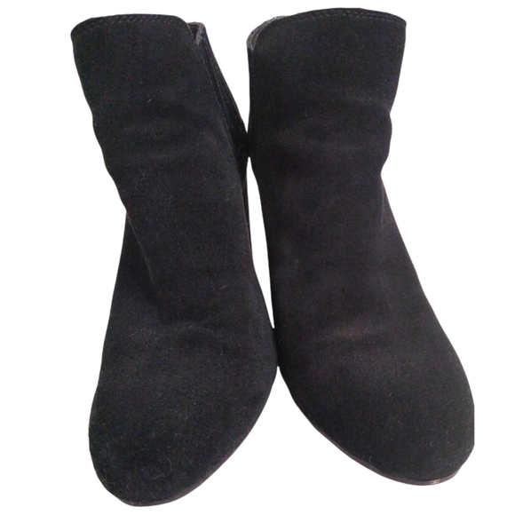 Dolce Vita Womens Gwynn Black Genuine Suede Leather Wedge Heel Ankle Booties 9 - Picture 12 of 16